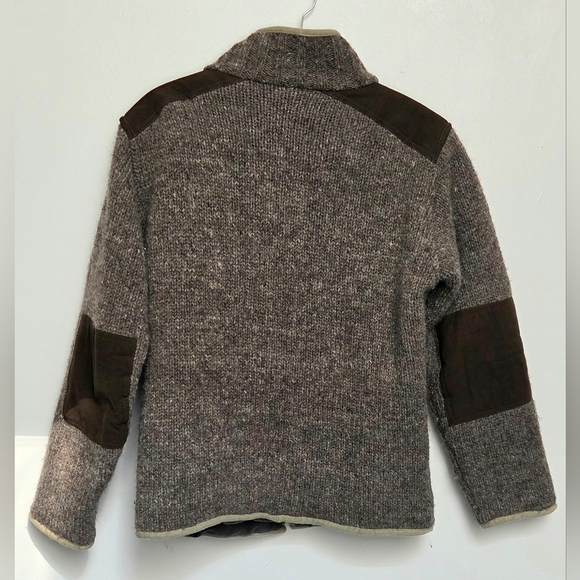 Vintage Laundromat 100% Wool Brown Zip-Up Outdoor Jacket Sz M Fleece Linning - Picture 2 of 12